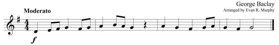 Grade 1 guitar sight reading exercise, "Majestic" by George B. on SightReadingMastery