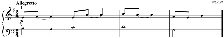 Grade 2 piano sight reading exercise, "Allegretto in G Major" by Anne M. on SightReadingMastery