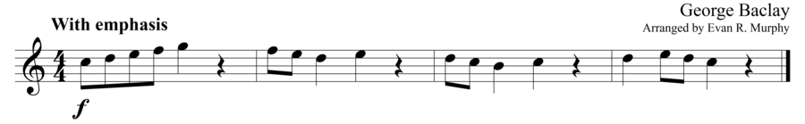 Grade 1 guitar sight reading exercise, "Stop and Go" by George B. on SightReadingMastery