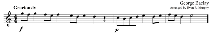 Grade 1 guitar sight reading exercise, "Subito Piano" by George B. on SightReadingMastery