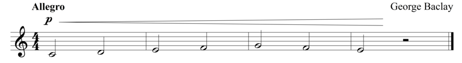 Grade 1 voice sight reading exercise, "Gradually Increasing" by George B. on SightReadingMastery