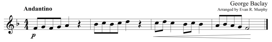 Grade 1 guitar sight reading exercise, "Pacing in the Hallway" by George B. on SightReadingMastery
