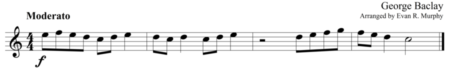 Grade 1 guitar sight reading exercise, "Moderato Con Moto" by George B. on SightReadingMastery