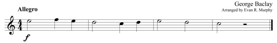 Grade 1 guitar sight reading exercise, "Postlude" by George B. on SightReadingMastery