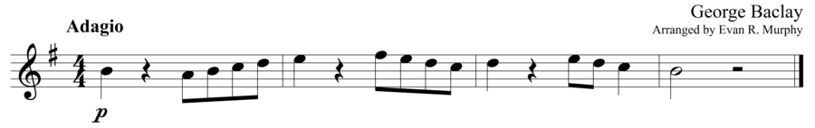 Grade 1 guitar sight reading exercise, "Be Consoled" by George B. on SightReadingMastery