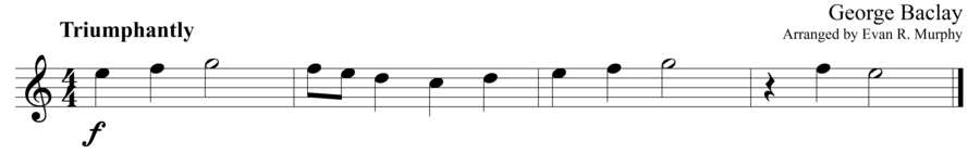 Grade 1 guitar sight reading exercise, "Trionfante in C Major" by George B. on SightReadingMastery