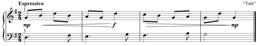 Grade 2 piano sight reading exercise, "Espressivo in G Major" by Anne M. on SightReadingMastery
