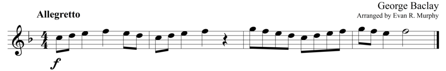 Grade 1 guitar sight reading exercise, "Victory! Victory!" by George B. on SightReadingMastery