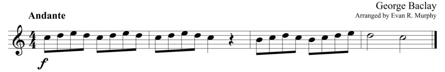 Grade 1 guitar sight reading exercise, "Play for Me" by George B. on SightReadingMastery