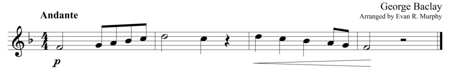 Grade 1 guitar sight reading exercise, "A Loud End" by George B. on SightReadingMastery