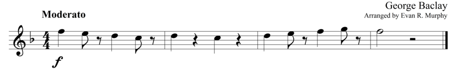 Grade 1 guitar sight reading exercise, "The Hesitant Guitarist" by George B. on SightReadingMastery