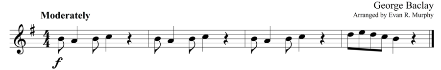 Grade 1 guitar sight reading exercise, "Rest on Beat 4" by George B. on SightReadingMastery