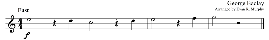Grade 1 guitar sight reading exercise, "Just Passing By" by George B. on SightReadingMastery