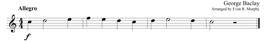 Grade 1 guitar sight reading exercise, "Fast Marching" by George B. on SightReadingMastery