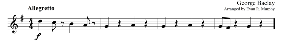 Grade 1 guitar sight reading exercise, "Furioso" by George B. on SightReadingMastery
