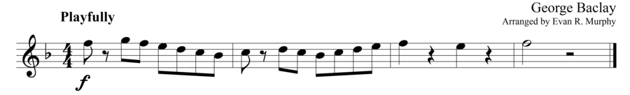Grade 1 guitar sight reading exercise, "It's Nice to Play" by George B. on SightReadingMastery