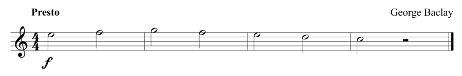 Grade 1 flute sight reading exercise, "Almost Late" by George B. on SightReadingMastery