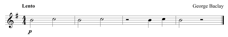 Grade 1 flute sight reading exercise, "Almost Nothing" by George B. on SightReadingMastery