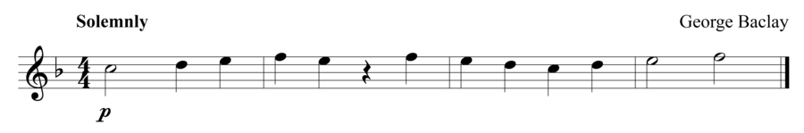 Grade 1 flute sight reading exercise, "A Silent Moment" by George B. on SightReadingMastery