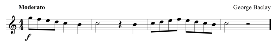 Grade 1 flute sight reading exercise, "Joyful! Joyful!" by George B. on SightReadingMastery