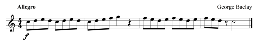 Grade 1 flute sight reading exercise, "Take It Away!" by George B. on SightReadingMastery