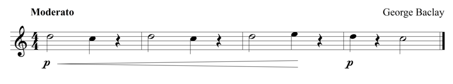 Grade 1 flute sight reading exercise, "Whole Steps" by George B. on SightReadingMastery
