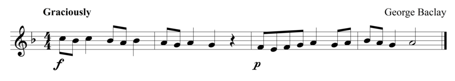 Grade 1 flute sight reading exercise, "Subito Piano" by George B. on SightReadingMastery
