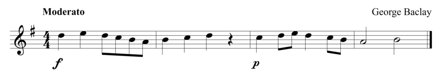 Grade 1 flute sight reading exercise, "Subito Piano" by George B. on SightReadingMastery