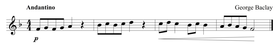 Grade 1 flute sight reading exercise, "Pacing in the Hallway" by George B. on SightReadingMastery