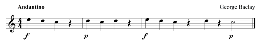 Grade 1 flute sight reading exercise, "Following the Dynamics" by George B. on SightReadingMastery
