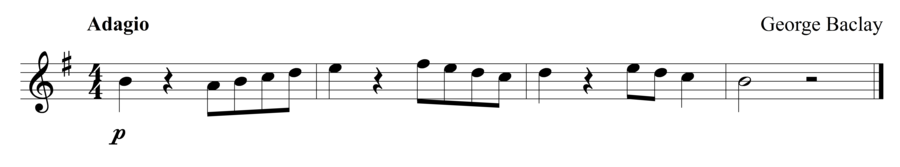 Grade 1 flute sight reading exercise, "Be Consoled" by George B. on SightReadingMastery