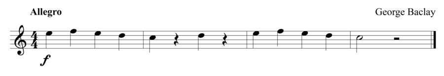 Grade 1 flute sight reading exercise, "I'll Be Quick" by George B. on SightReadingMastery