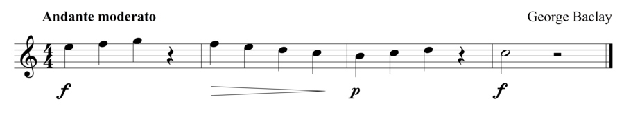 Grade 1 flute sight reading exercise, "Andante Moderato in C Major" by George B. on SightReadingMastery