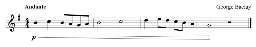 Grade 1 flute sight reading exercise, "Making it Louder" by George B. on SightReadingMastery