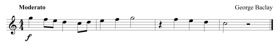 Grade 1 flute sight reading exercise, "A Joyful Acclamation" by George B. on SightReadingMastery