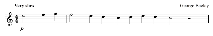 Grade 1 flute sight reading exercise, "Lacrimoso in C Major" by George B. on SightReadingMastery
