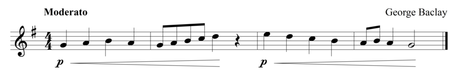 Grade 1 flute sight reading exercise, "Make It a Little Louder" by George B. on SightReadingMastery