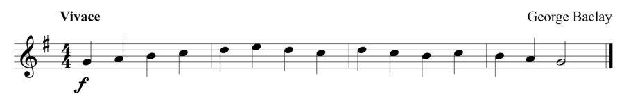 Grade 1 flute sight reading exercise, "Vivace in G Major" by George B. on SightReadingMastery
