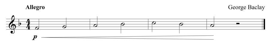 Grade 1 flute sight reading exercise, "Gradually Increasing" by George B. on SightReadingMastery