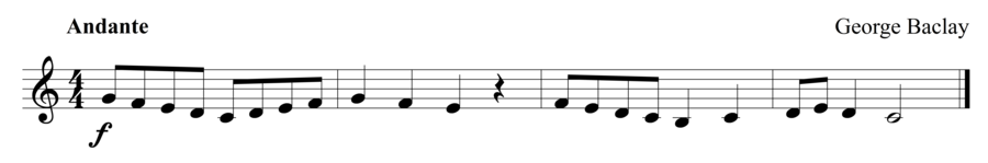 Grade 1 trumpet sight reading exercise, "Andante in C Major" by George B. on SightReadingMastery