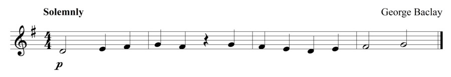 Grade 1 trumpet sight reading exercise, "A Silent Moment" by George B. on SightReadingMastery