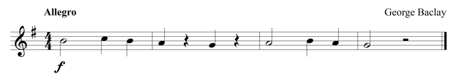 Grade 1 trumpet sight reading exercise, "Quite Alright" by George B. on SightReadingMastery