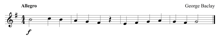 Grade 1 trumpet sight reading exercise, "Prelude to a March" by George B. on SightReadingMastery