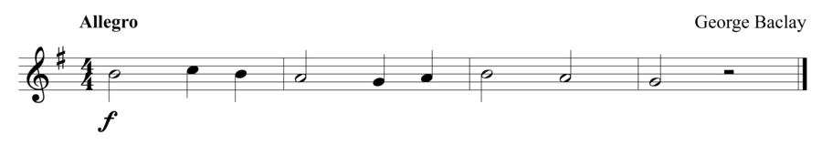 Grade 1 trumpet sight reading exercise, "Postlude" by George B. on SightReadingMastery