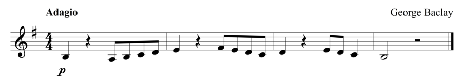 Grade 1 trumpet sight reading exercise, "Be Consoled" by George B. on SightReadingMastery