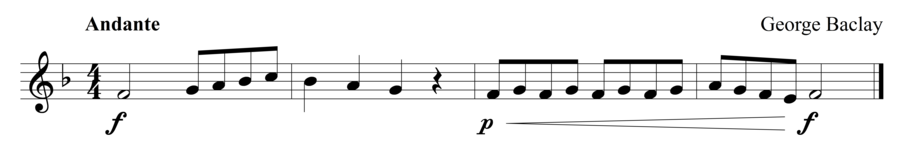 Grade 1 trumpet sight reading exercise, "Let's Take a Walk" by George B. on SightReadingMastery
