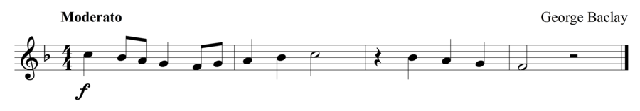 Grade 1 trumpet sight reading exercise, "A Joyful Acclamation" by George B. on SightReadingMastery