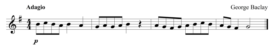 Grade 1 trumpet sight reading exercise, "Soft and Serene" by George B. on SightReadingMastery