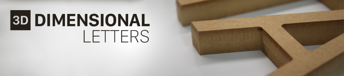 3-dimensional lettering banner image