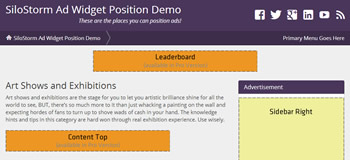 SiloStorm Ad Widget Positions